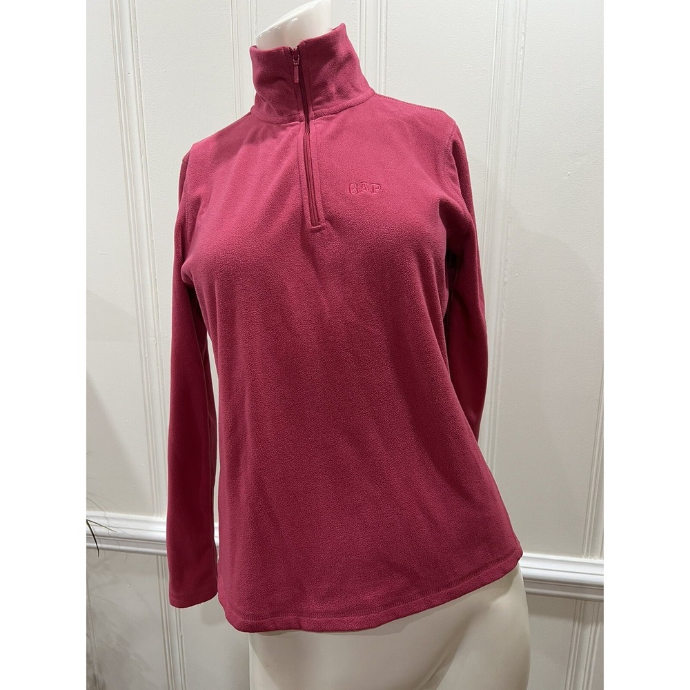Gap  Pink 1/4 Zip Long Sleeve Fleece Pullover Jacket Size S